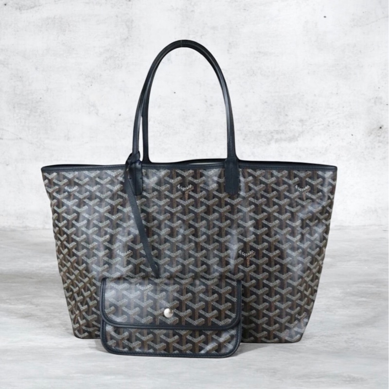 「JL精品代購」98新 Goyard 黑托特包 中號-0