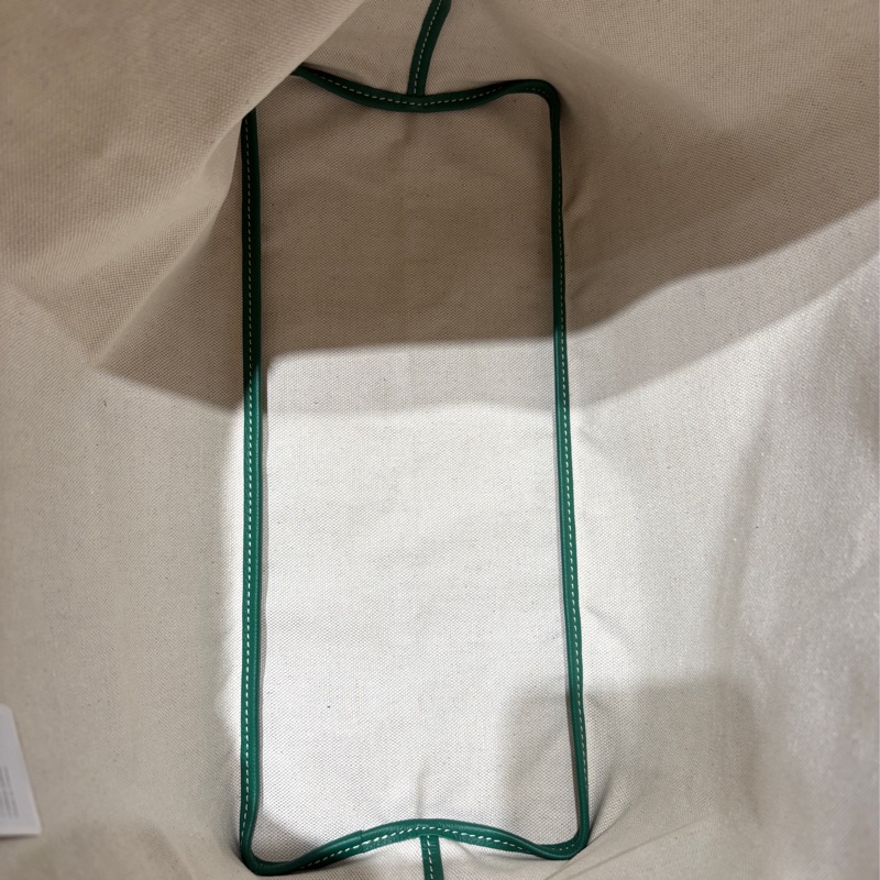 【大容量也能很時髦】Goyard Saint Louis PM 子母托特包|經典綠老花帆布|附原廠收納包|輕盈防潑水-8