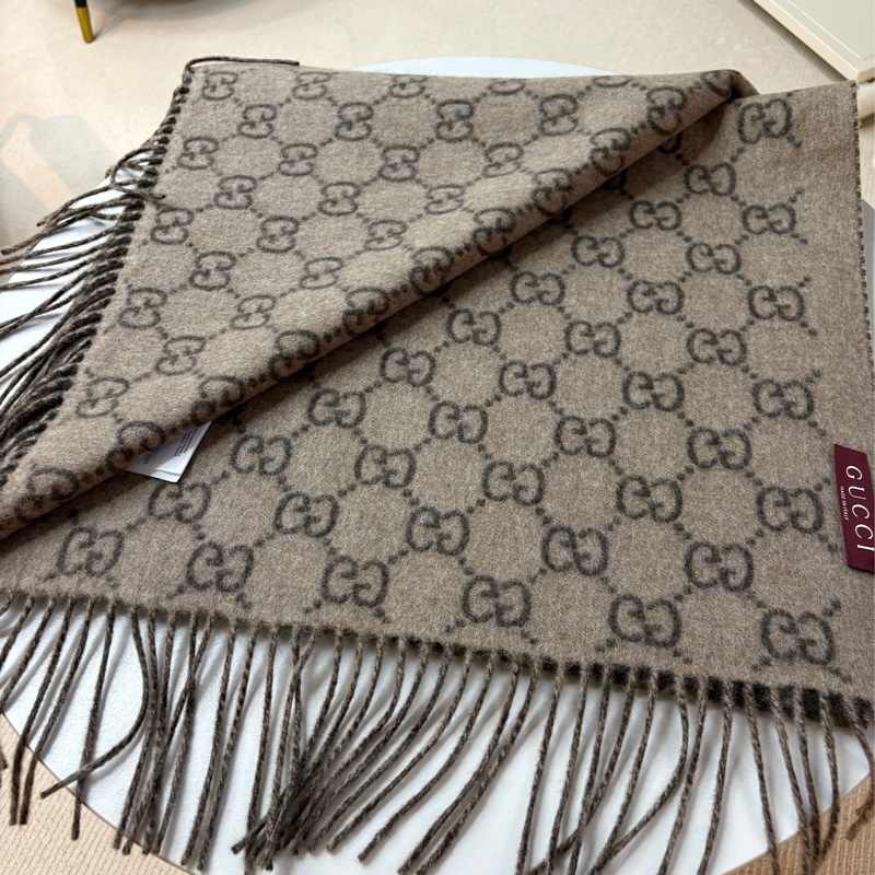 【全❤️】Gucci GG山羊絨圍巾頸巾 女款 米色-2