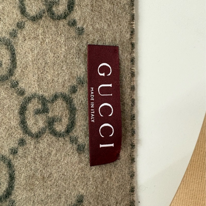 【全❤️】Gucci GG山羊絨圍巾頸巾 女款 米色-3