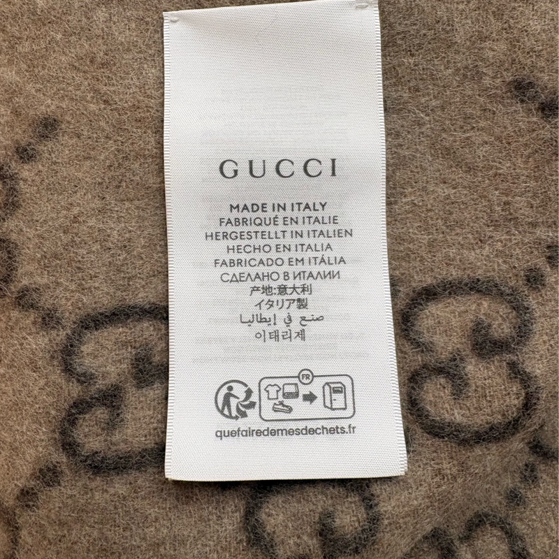 【全❤️】Gucci GG山羊絨圍巾頸巾 女款 米色-4