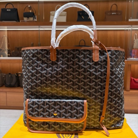 GOYARD Saint Louis PM Bag 戈雅 子母購物包 棕色