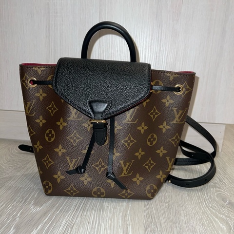 LV montsouris BB 黑拼老花 後背包