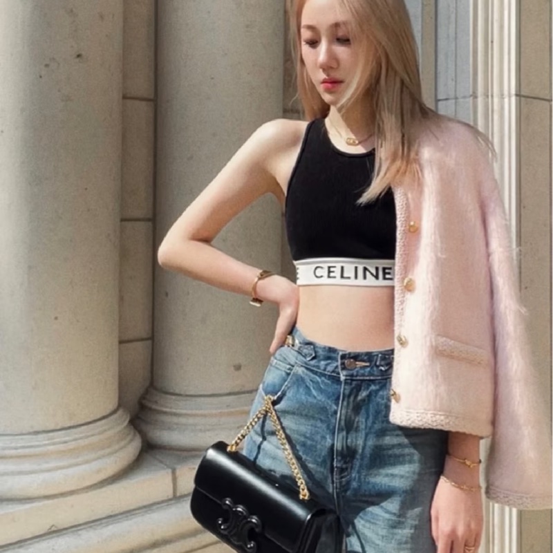 #櫃上在售12萬 #近新🈶台灣購證 Celine黑金凱旋門腋下肩背包-9