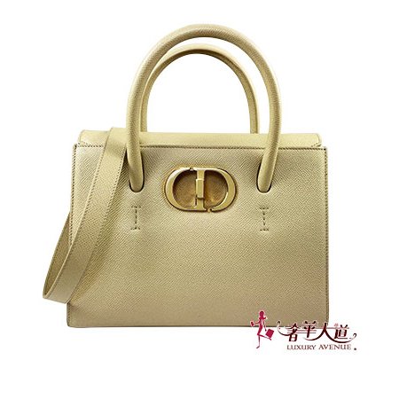 *奢華大道國際精品*【D0269】DIOR奶茶色 30 MONTAIGNE 中款手提/肩背兩用包 M9321UMBA-0