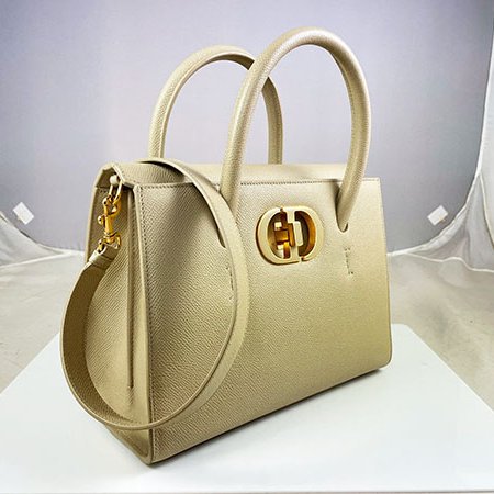 *奢華大道國際精品*【D0269】DIOR奶茶色 30 MONTAIGNE 中款手提/肩背兩用包 M9321UMBA-1