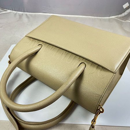 *奢華大道國際精品*【D0269】DIOR奶茶色 30 MONTAIGNE 中款手提/肩背兩用包 M9321UMBA-3