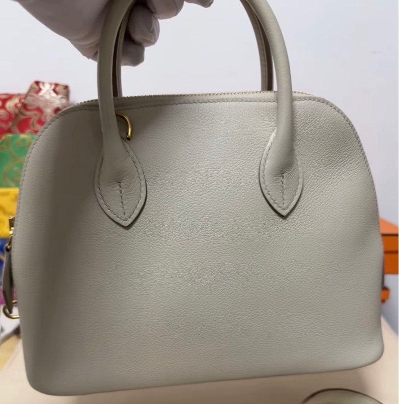 全新Hermes愛馬仕 Bolide 25 冰川白 EC皮 B刻 金扣-2