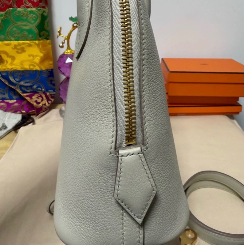 全新Hermes愛馬仕 Bolide 25 冰川白 EC皮 B刻 金扣-3