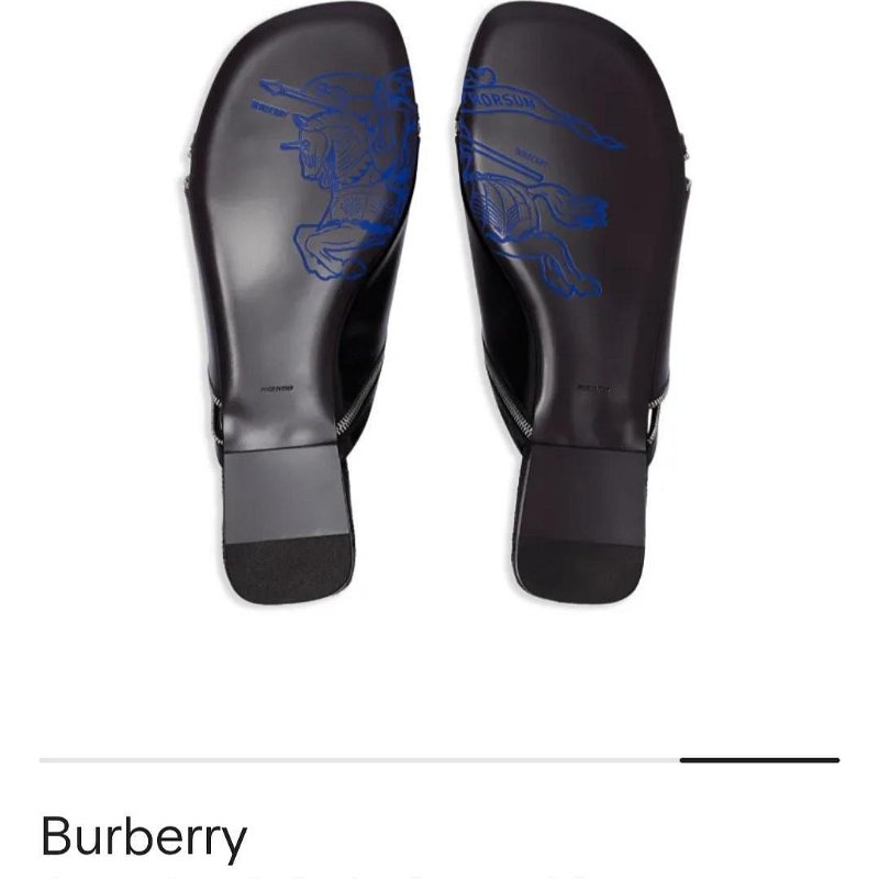 💎Han's house精品服飾💎burberry 小牛皮 拖鞋-2