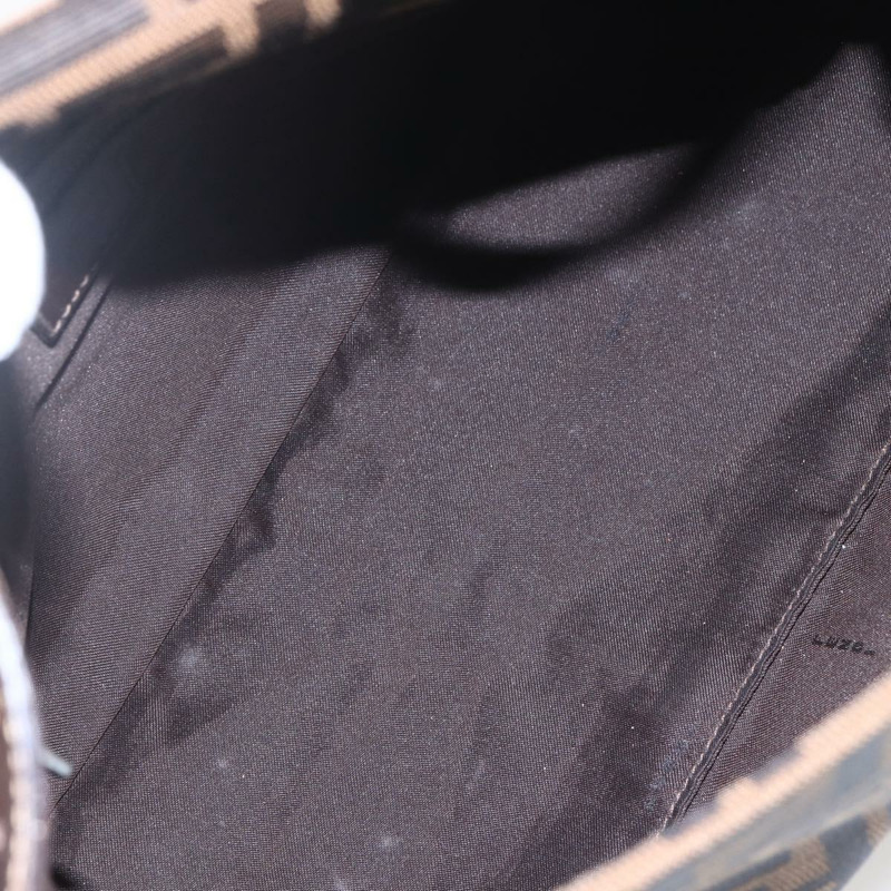 【日本直送】FENDI Zucca帆布Mamma Baguette單肩包 黑色棕色 正品 tb1254V-9