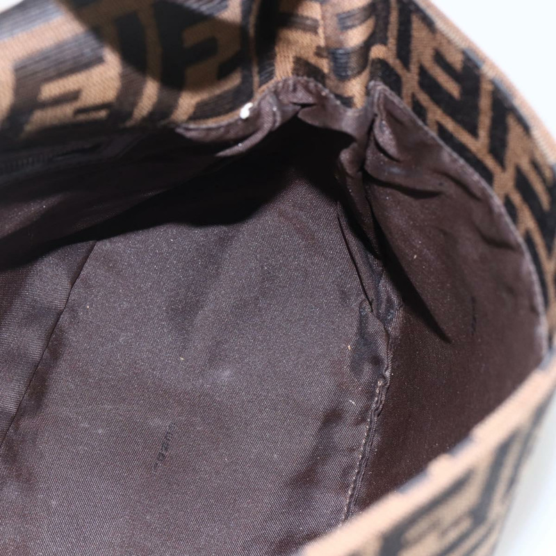 【日本直送】FENDI Zucca帆布Mamma Baguette單肩包 黑色棕色 正品 tb1254V-19