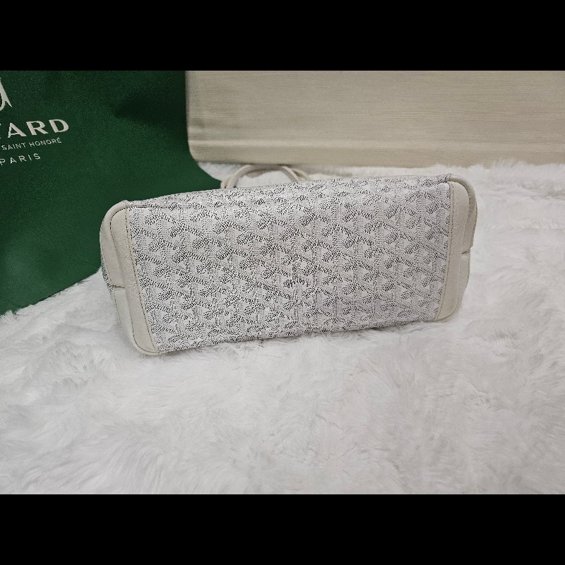 白色Goyard Artois PM 小號拉鍊肩背托特包 黃色蝴蝶Logo-2