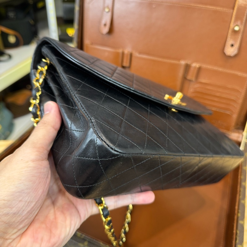 上架中🔑Chanel Vintage黑羊皮信封鏈包♠️罕見款-2