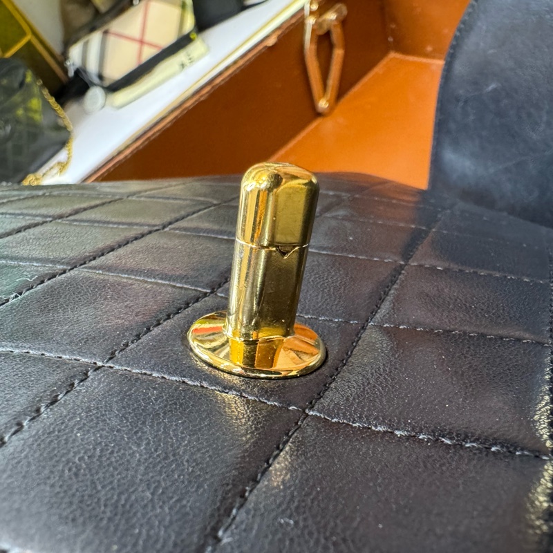 上架中🔑Chanel Vintage黑羊皮信封鏈包♠️罕見款-15