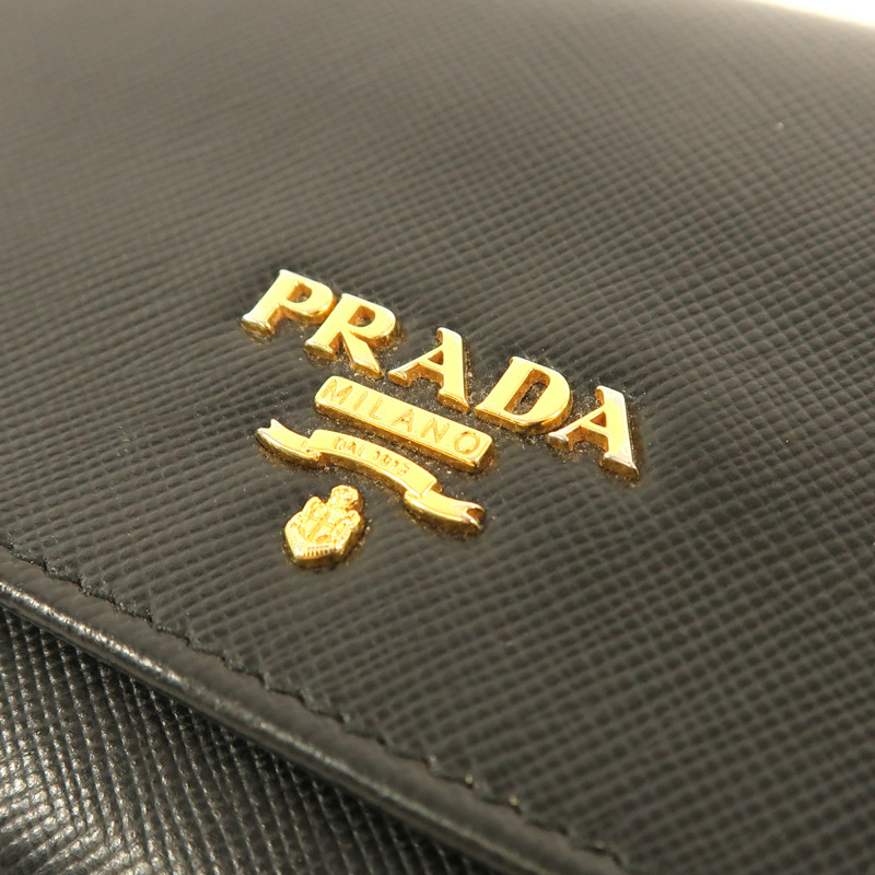 PRADA 牛皮皮革Long Wallet金扣長錢包-10
