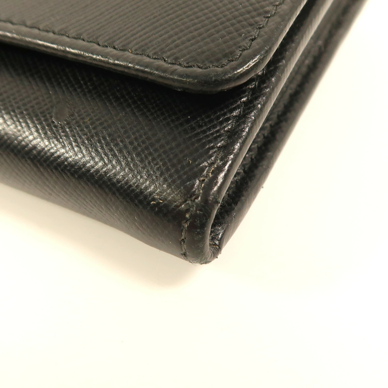 PRADA 牛皮皮革Long Wallet金扣長錢包-11