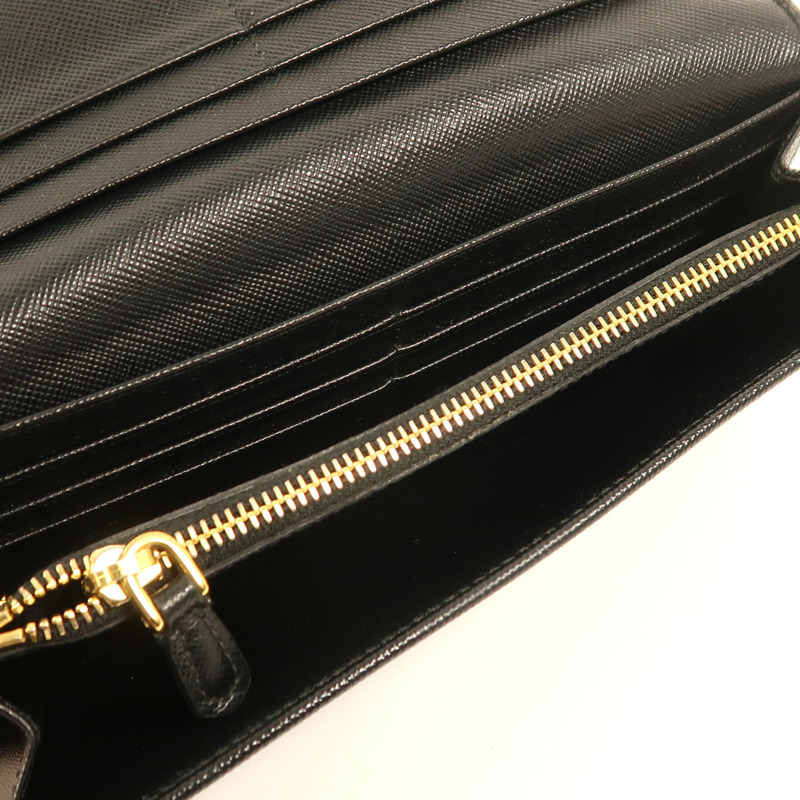 PRADA 牛皮皮革Long Wallet金扣長錢包-14