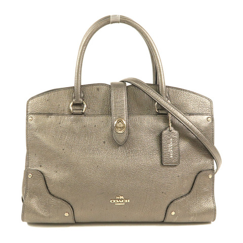 COACH 牛皮皮革Mercer Satchel 30銀扣手挽肩背兩用袋