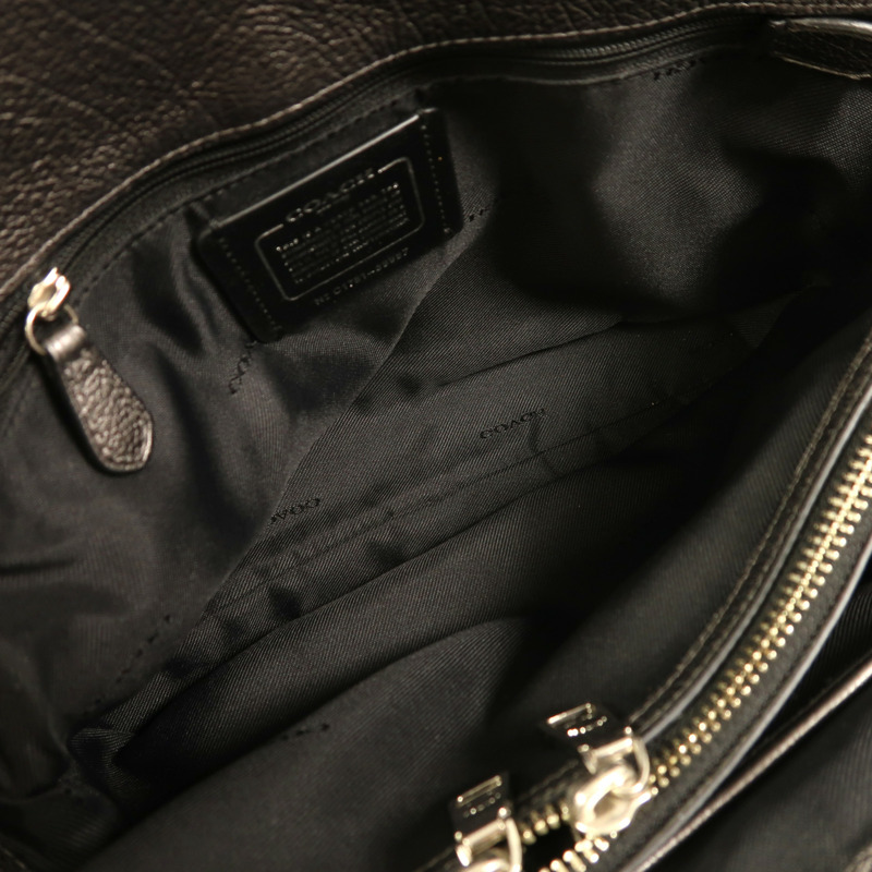 COACH 牛皮皮革Mercer Satchel 30銀扣手挽肩背兩用袋-4