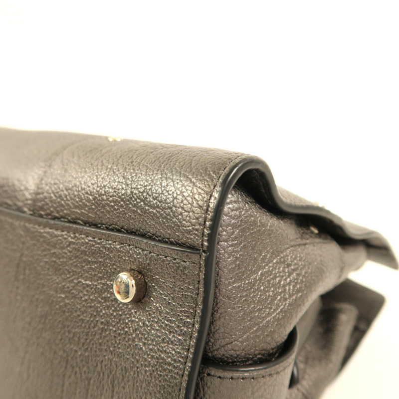 COACH 牛皮皮革Mercer Satchel 30銀扣手挽肩背兩用袋-10