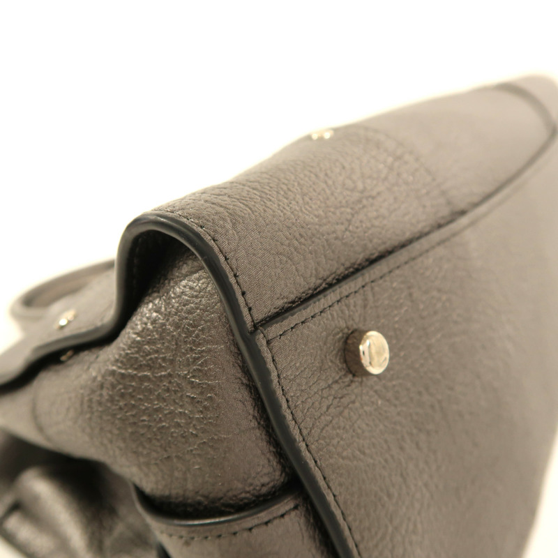 COACH 牛皮皮革Mercer Satchel 30銀扣手挽肩背兩用袋-11