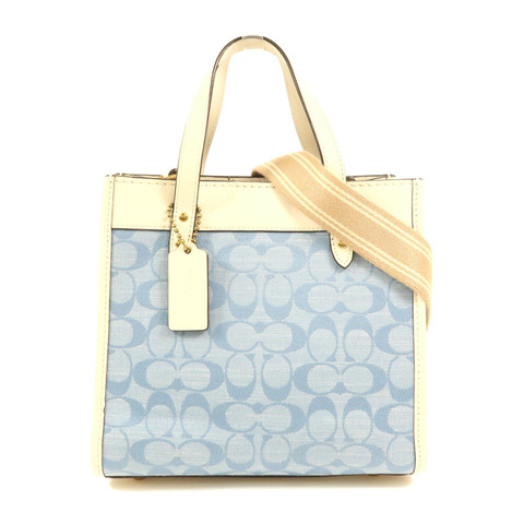 COACH 帆布Field Tote金扣手挽肩背兩用袋