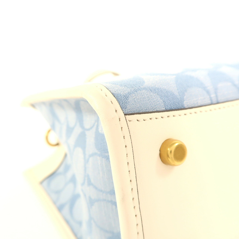 COACH 帆布Field Tote金扣手挽肩背兩用袋-10