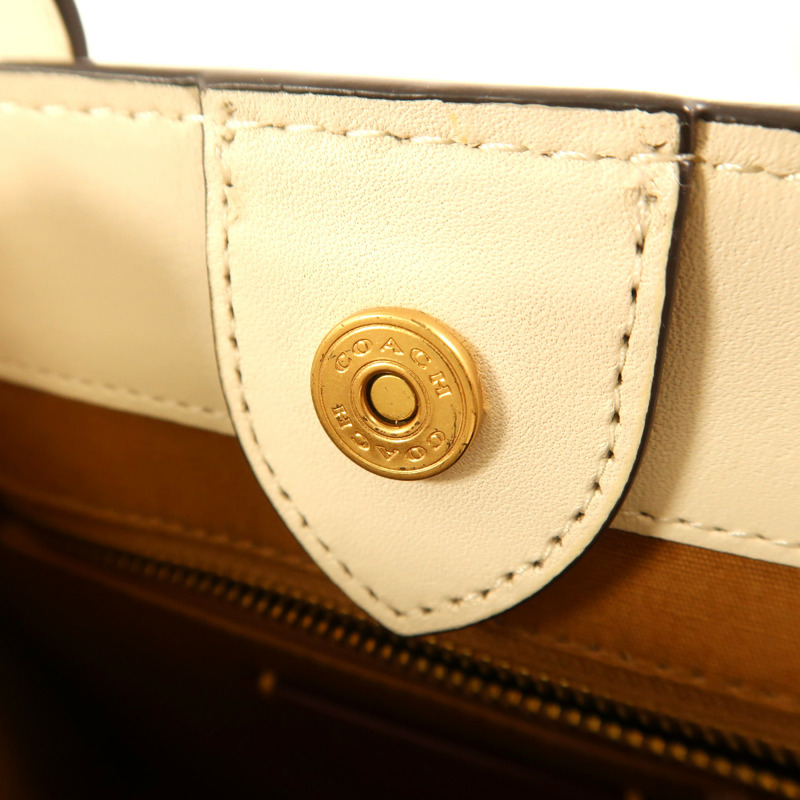 COACH 帆布Field Tote金扣手挽肩背兩用袋-11