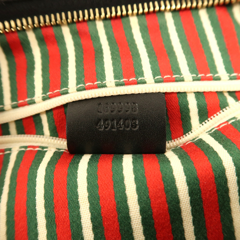 GUCCI 帆布Shoulder Bag金扣肩背袋-6