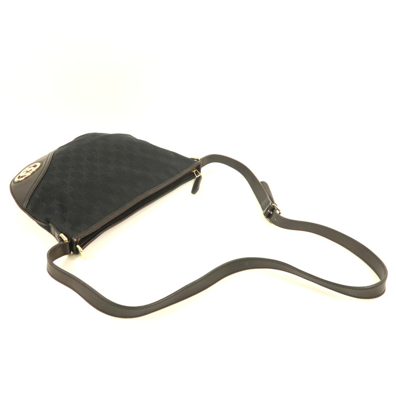 GUCCI 帆布Shoulder Bag金扣肩背袋-7