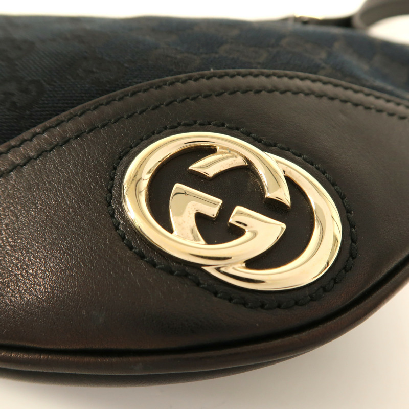 GUCCI 帆布Shoulder Bag金扣肩背袋-15