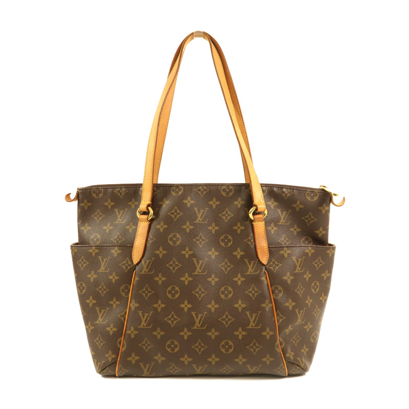 LOUIS VUITTON Monogram Totally MM金扣肩背袋棕色-1