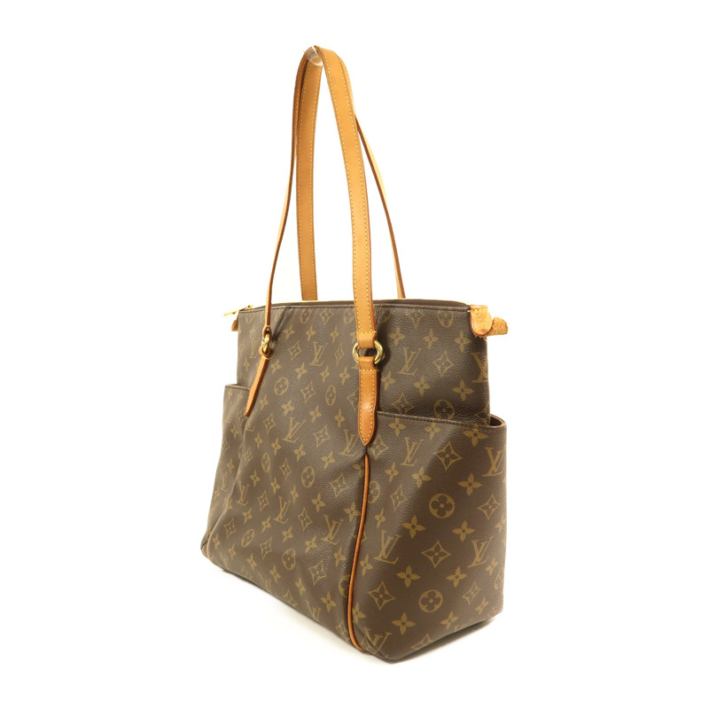 LOUIS VUITTON Monogram Totally MM金扣肩背袋棕色-2