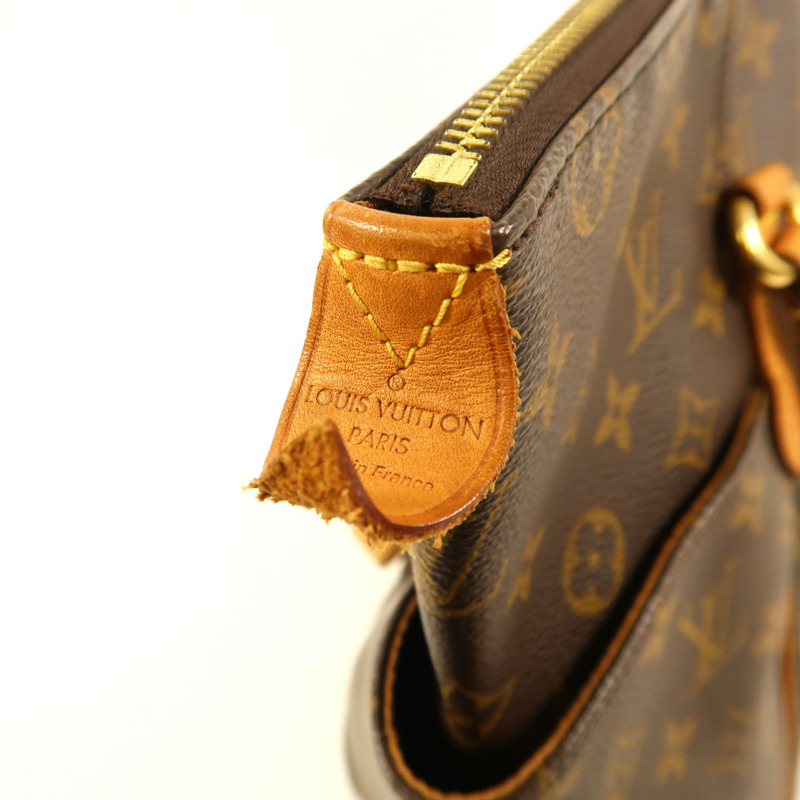 LOUIS VUITTON Monogram Totally MM金扣肩背袋棕色-5