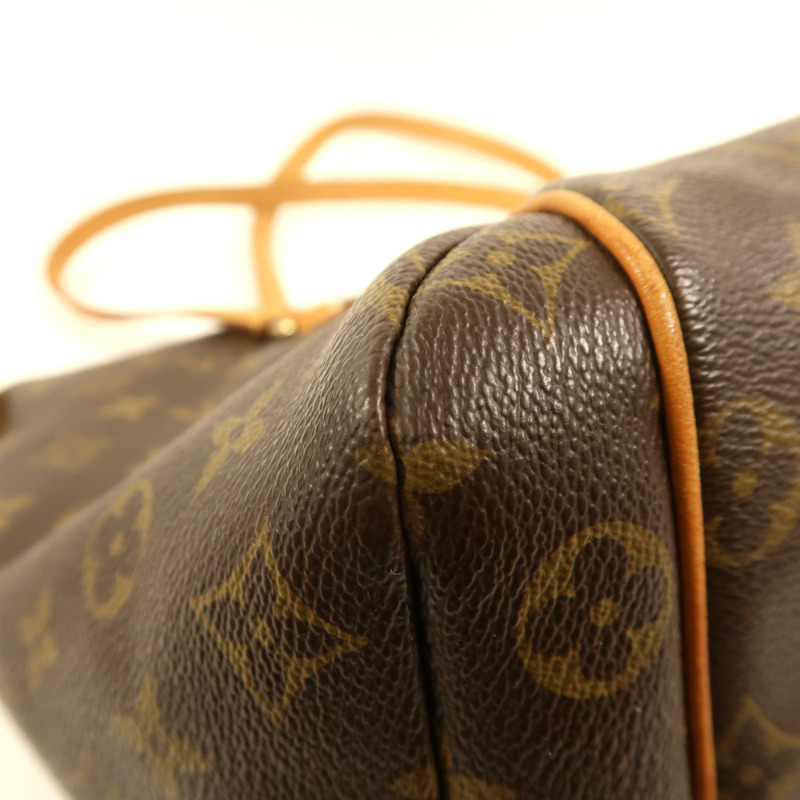 LOUIS VUITTON Monogram Totally MM金扣肩背袋棕色-9