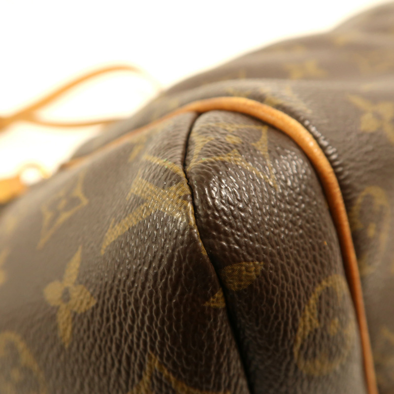 LOUIS VUITTON Monogram Totally MM金扣肩背袋棕色-11