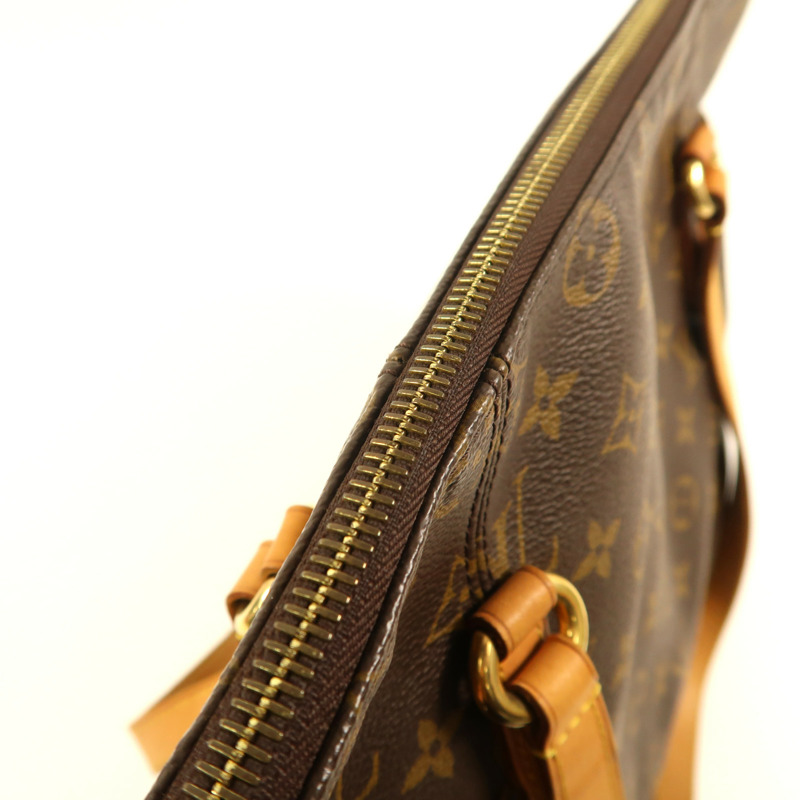 LOUIS VUITTON Monogram Totally MM金扣肩背袋棕色-13