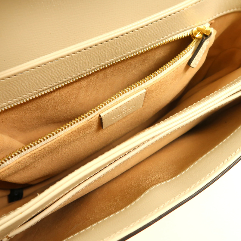 GUCCI 塗層帆布Horsebit 1955金扣肩背袋-4