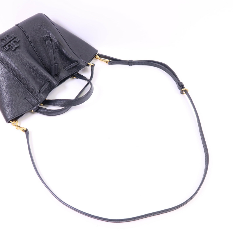 Tory Burch 牛皮皮革Bucket Bag金扣手挽肩背兩用袋-4