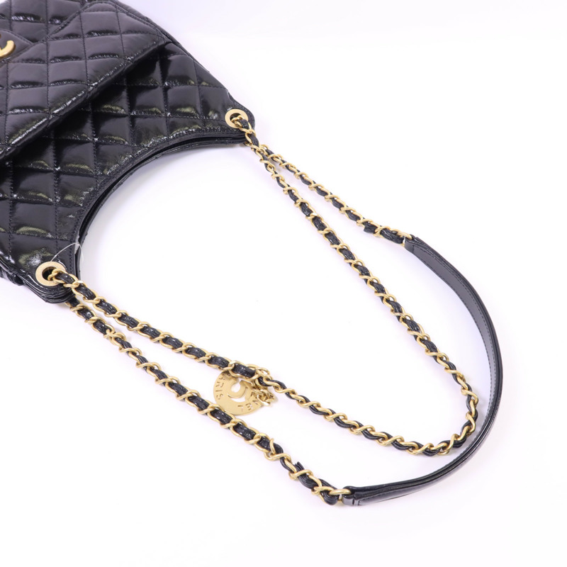 CHANEL 牛皮皮革23B Hobo Bag金扣鏈帶肩背袋-4