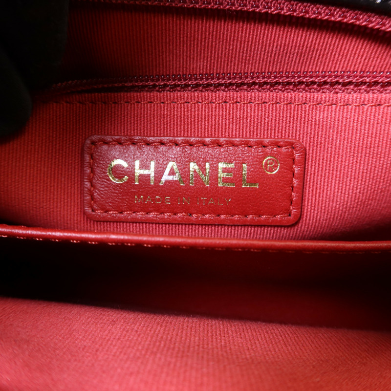 CHANEL 牛皮皮革23B Hobo Bag金扣鏈帶肩背袋-7