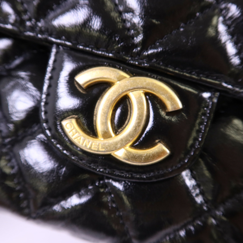 CHANEL 牛皮皮革23B Hobo Bag金扣鏈帶肩背袋-11