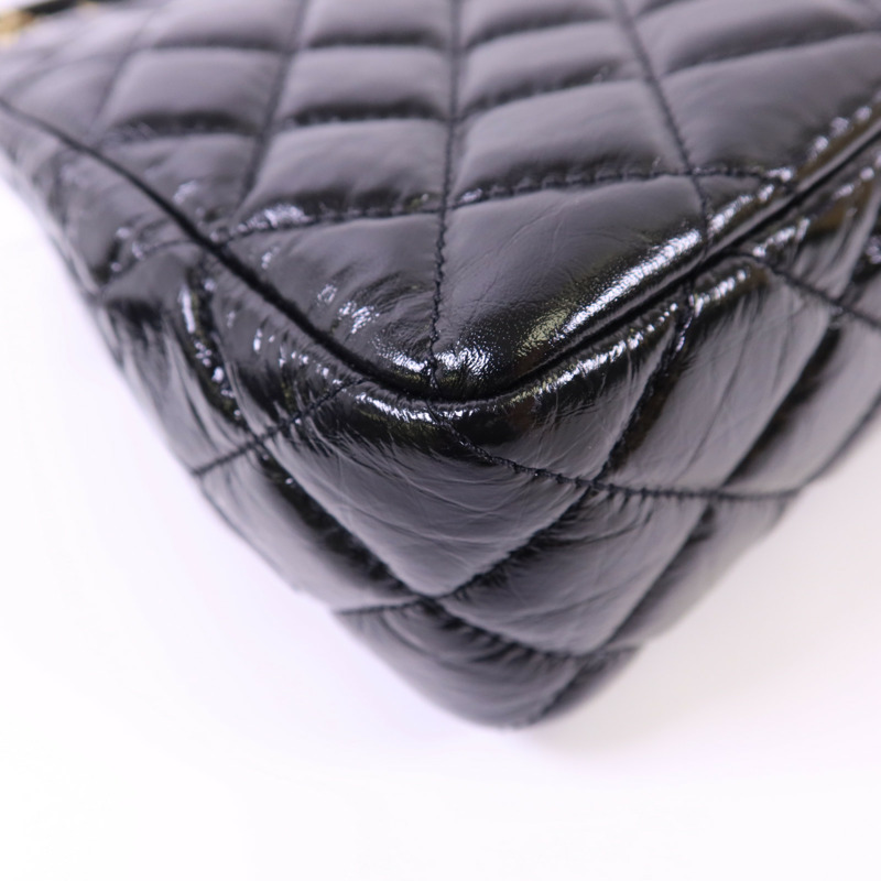 CHANEL 牛皮皮革23B Hobo Bag金扣鏈帶肩背袋-15