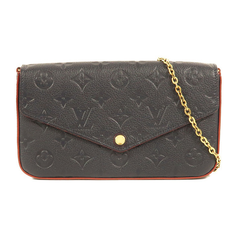 LOUIS VUITTON Monogram Empreinte Pochette Felicie金扣鏈帶肩背袋