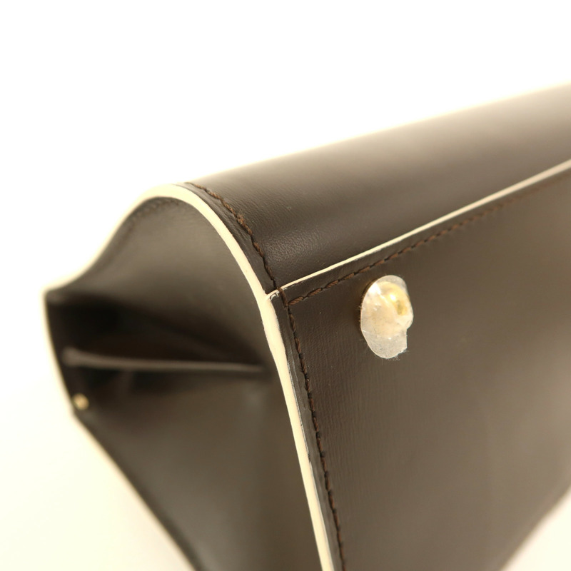 Delvaux 牛皮皮革Brillant Mini金扣手挽肩背兩用袋-12