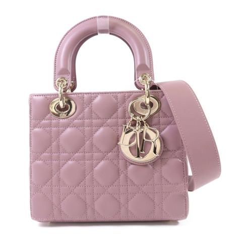 Dior 羊皮皮革Lady Dior金扣手挽肩背兩用袋