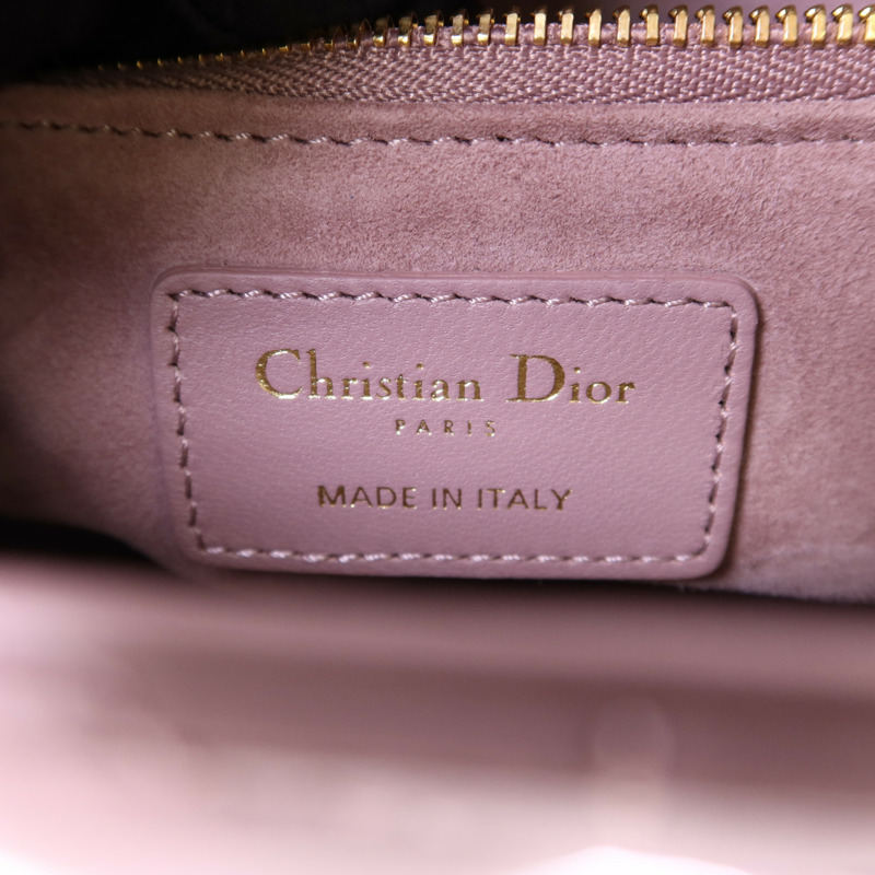 Dior 羊皮皮革Lady Dior金扣手挽肩背兩用袋-6