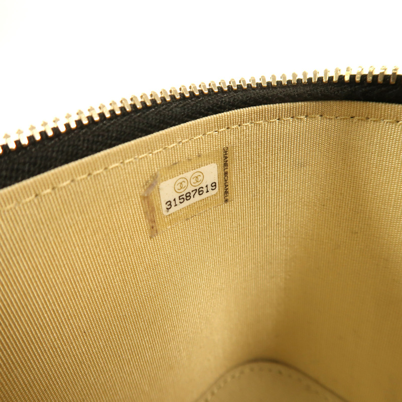 CHANEL 羊皮皮革Vanity Case金扣鏈帶肩背袋-6