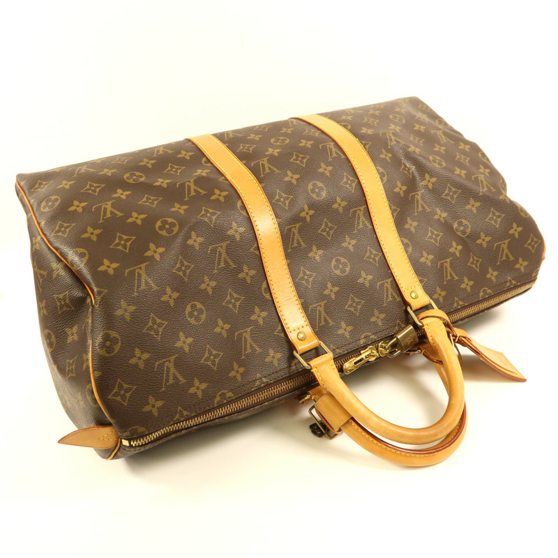 LOUIS VUITTON Monogram Keepall 50金扣手挽袋-7